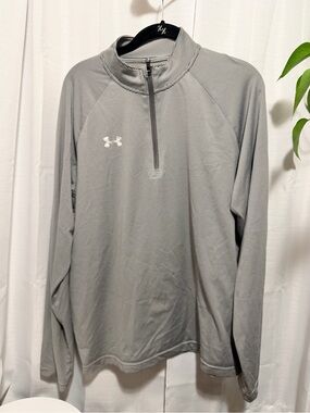 Under Armour Light Gray unisex  1/4 Zip Performance Pullover
